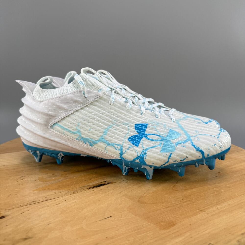Under Armour Blur‎ Smoke 2.0 MC LE AA Mens Size 9 Football Cleats ICE White NEW